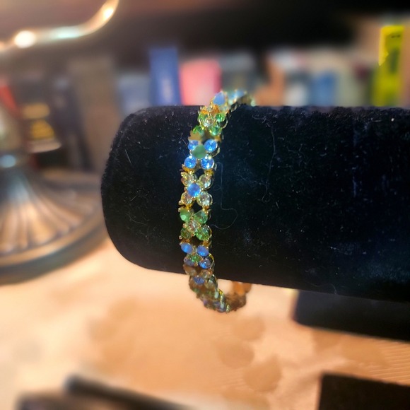 Vtg Joan Rivers Gold Vermeil Crystal Rhinestone XO Tennis Bracelet 7.5" Signed - Picture 9 of 15